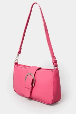 Yours Yours Pink Buckle Front Shoulder Bag