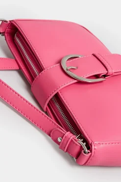Yours Yours Pink Buckle Front Shoulder Bag
