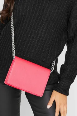 Yours Yours Pink Chunky Chain Crossbody Bag