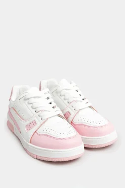 Yours Yours Pink Chunky Trainers In Extra Wide Eee Fit