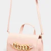 Yours Yours Pink Croc & Gold Chain Mini Bag