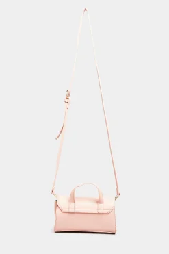 Yours Yours Pink Croc & Gold Chain Mini Bag