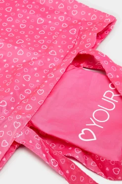 Yours Yours Pink Heart Shopper Bag