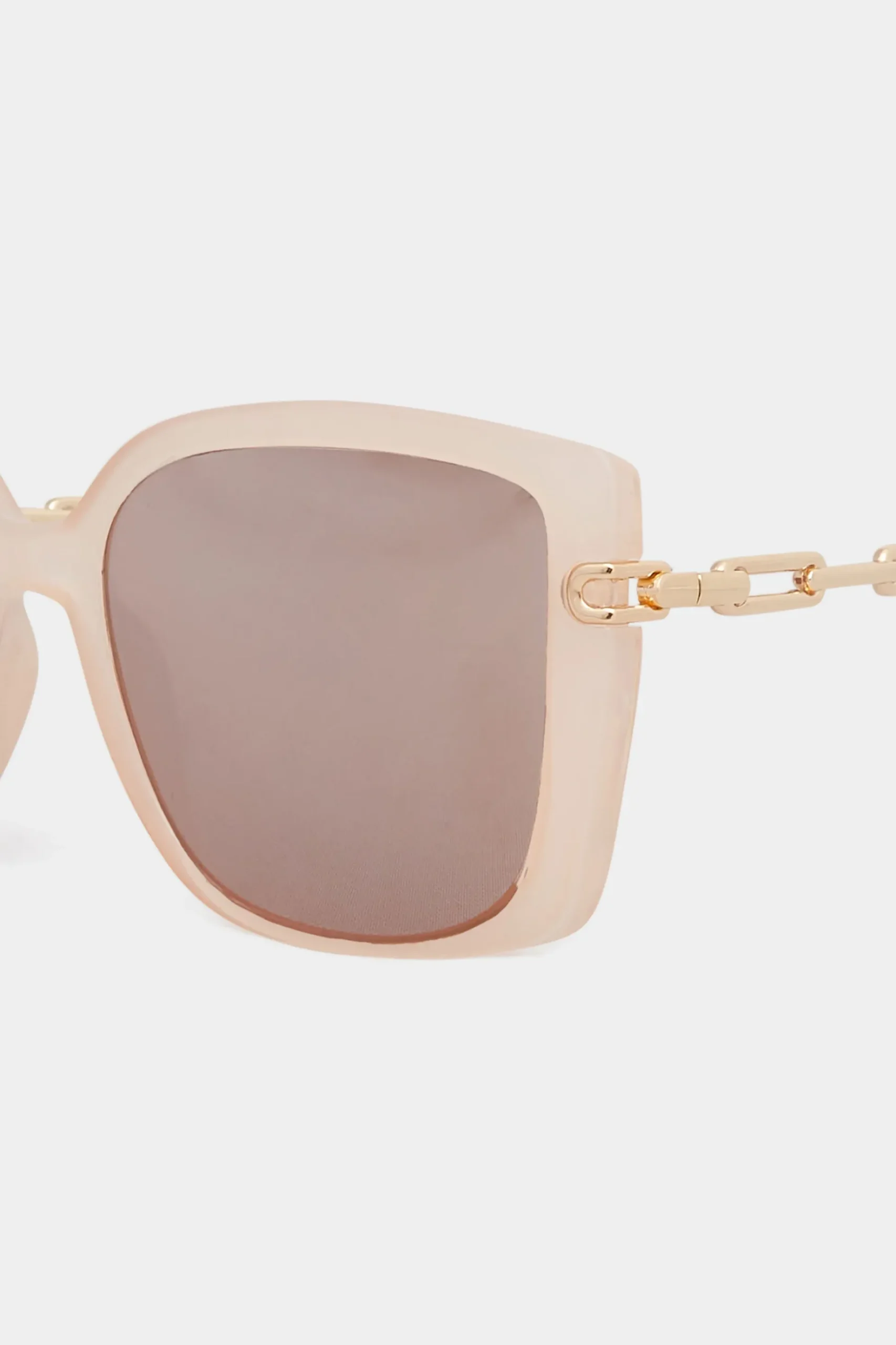 Yours Yours Pink Oversized Chain Arm Sunglasses