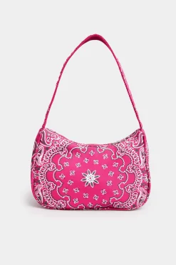 Yours Yours Pink Paisley Print Shoulder Bag