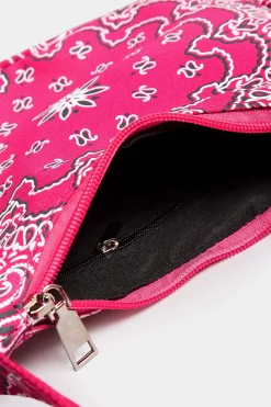 Yours Yours Pink Paisley Print Shoulder Bag