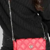 Yours Yours Pink Quilted Diamante Strap Cross Body Bag