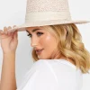 Yours Yours Pink Straw Boater Hat