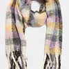 Yours Yours Purple Check Print Super Soft Scarf