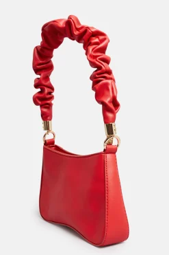 Yours Yours Red Ruched Handle Bag