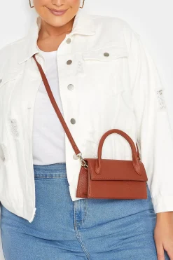 Yours Yours Rust Orange Top Handle Crossbody Bag