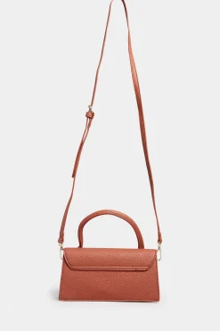 Yours Yours Rust Orange Top Handle Crossbody Bag