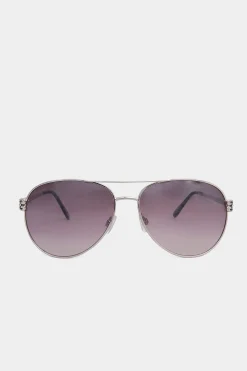 Yours Yours Silver Aviator Frame Sunglasses
