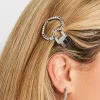 Yours Yours Silver Diamante Heart Hair Clip