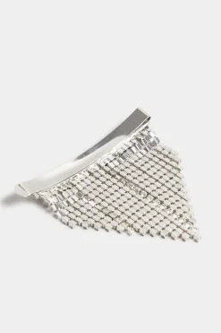 Yours Yours Silver Diamante Tassel Hairslide