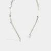 Yours Yours Silver Diamante Heart Headband