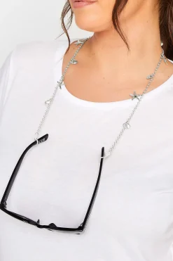 Yours Yours Silver Mixed Shell Sunglasses Chain
