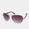 Yours Yours Silver Tone Diamante Detail Aviator Sunglasses