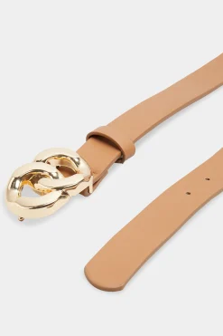 Yours Yours Tan Brown Double Ring Buckle Belt