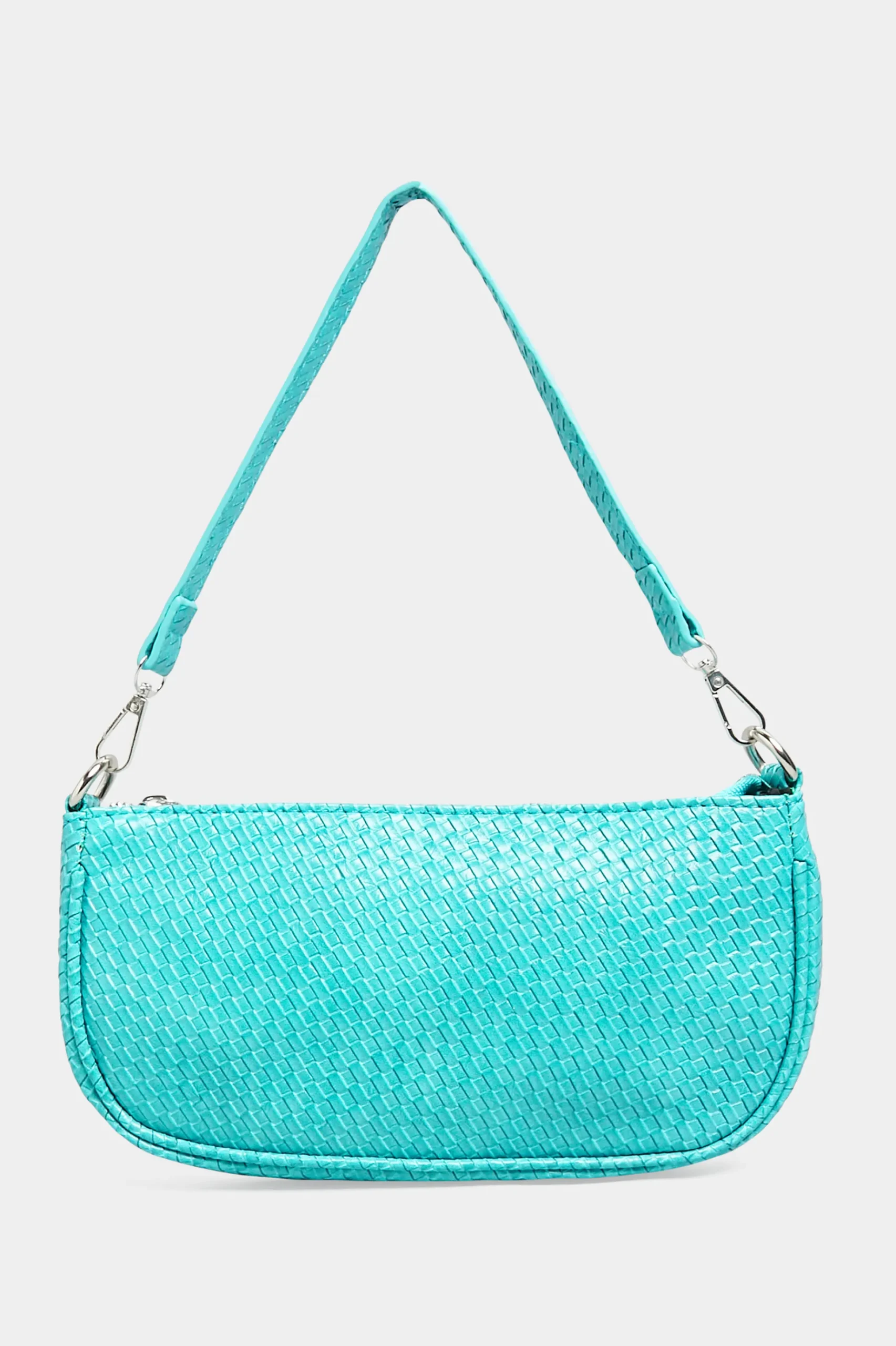 Yours Yours Turquoise Blue Woven Shoulder Bag