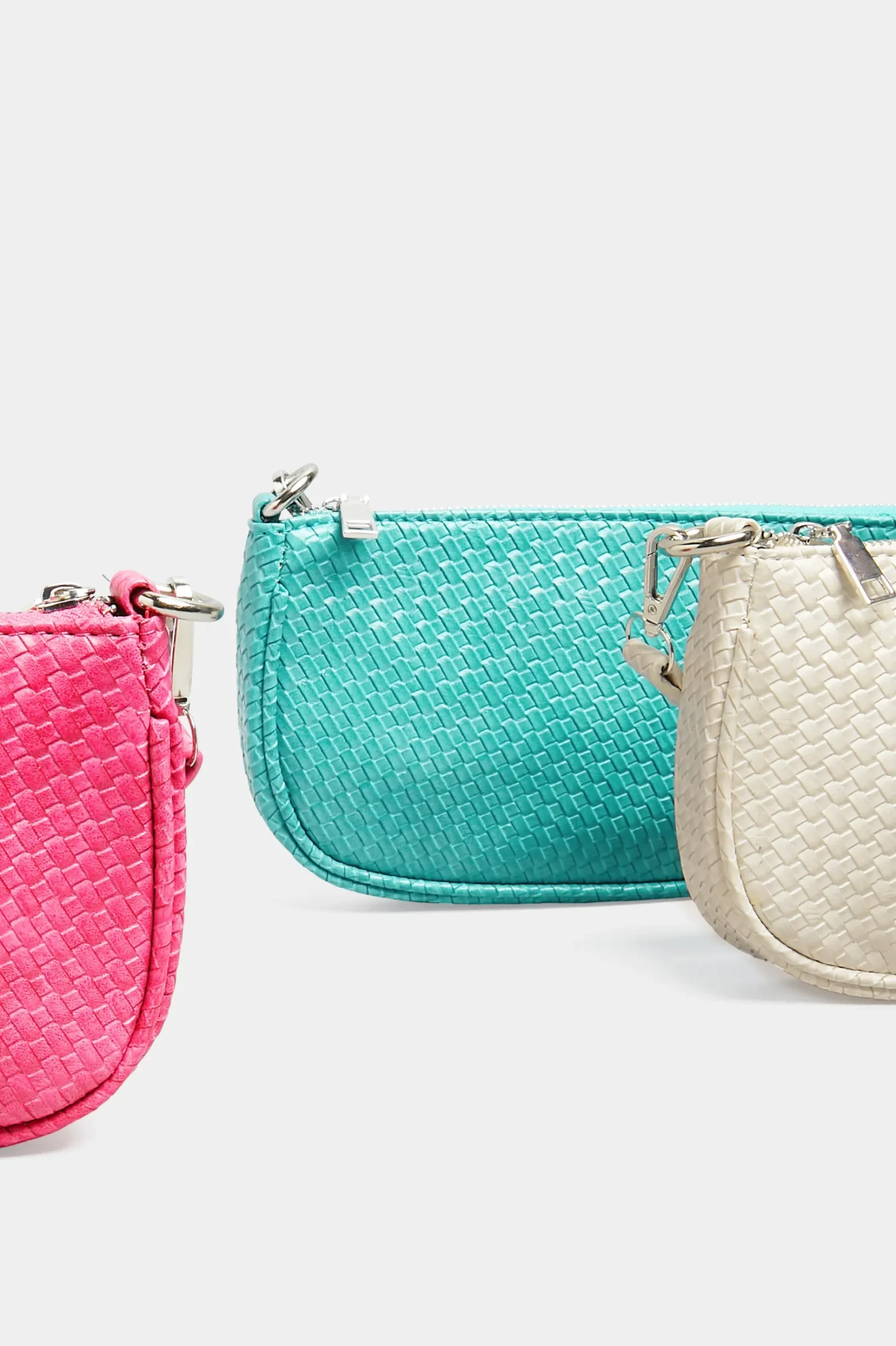 Yours Yours Turquoise Blue Woven Shoulder Bag