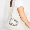 Yours Yours White Canvas Pocket Tote Bag