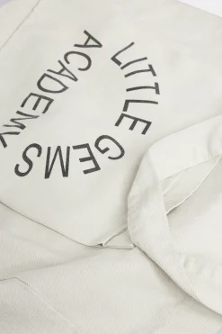Yours Yours White Canvas Pocket Tote Bag