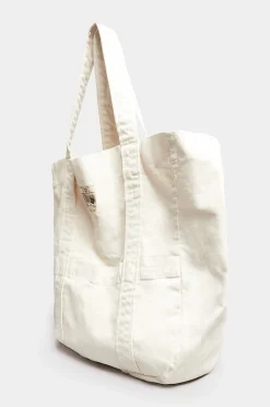 Yours Yours White Denim Shopper Bag