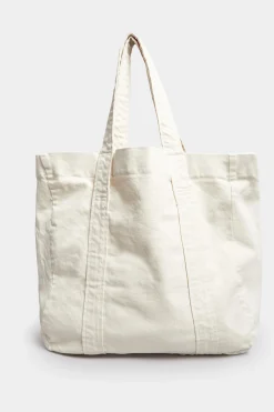 Yours Yours White Denim Shopper Bag