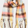 Yours Yours Yellow Check Super Soft Scarf